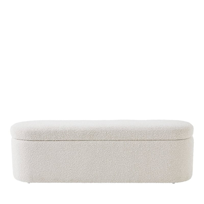 Memphis Cream Boucle Large Blanket Box