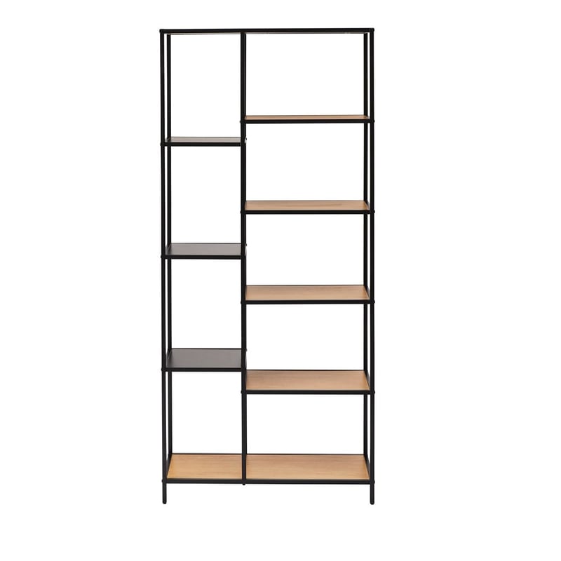 Jasper Black & Oak Large Shelving Unit