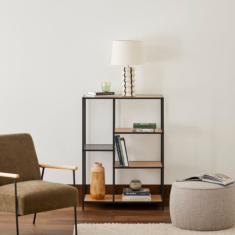 Jasper Black & Oak Small Shelving Unit
