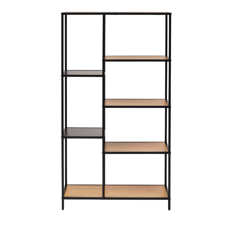 Jasper Black & Oak Medium Shelving Unit