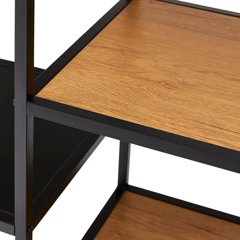 Jasper Black & Oak Large Shelving Unit