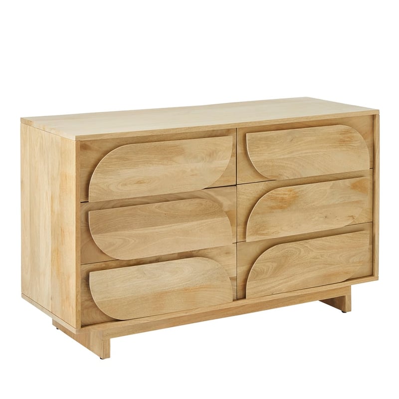 Roi Natural 6 Drawer Chest