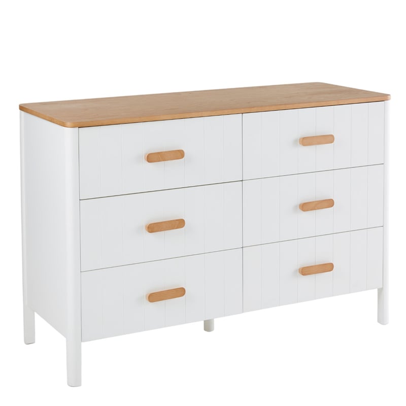 Harley White 6 Drawer Chest