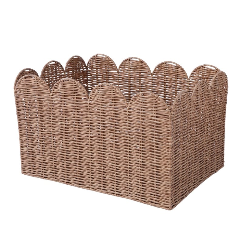 Scalloped Natural Storage Baskets