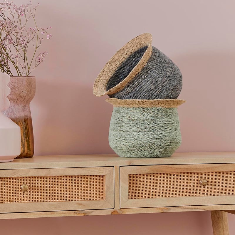 Oliveri Grey & Natural Basket