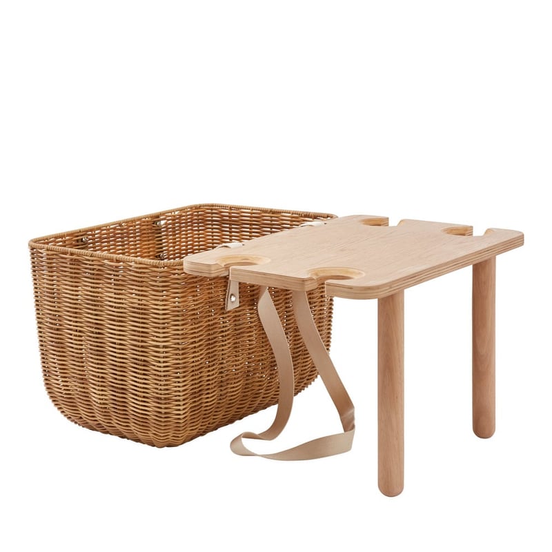 Rosie Natural Rectangle Picnic Basket