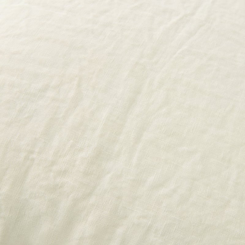 Belgian Coconut Vintage Washed Linen Cushion