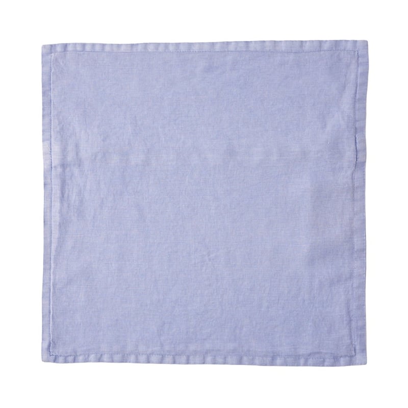 Belgian Pacific Blue Vintage Washed Linen Cushion Cover