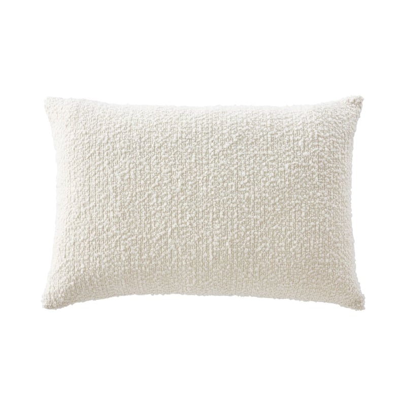 Otis White Long Boucle Cushion
