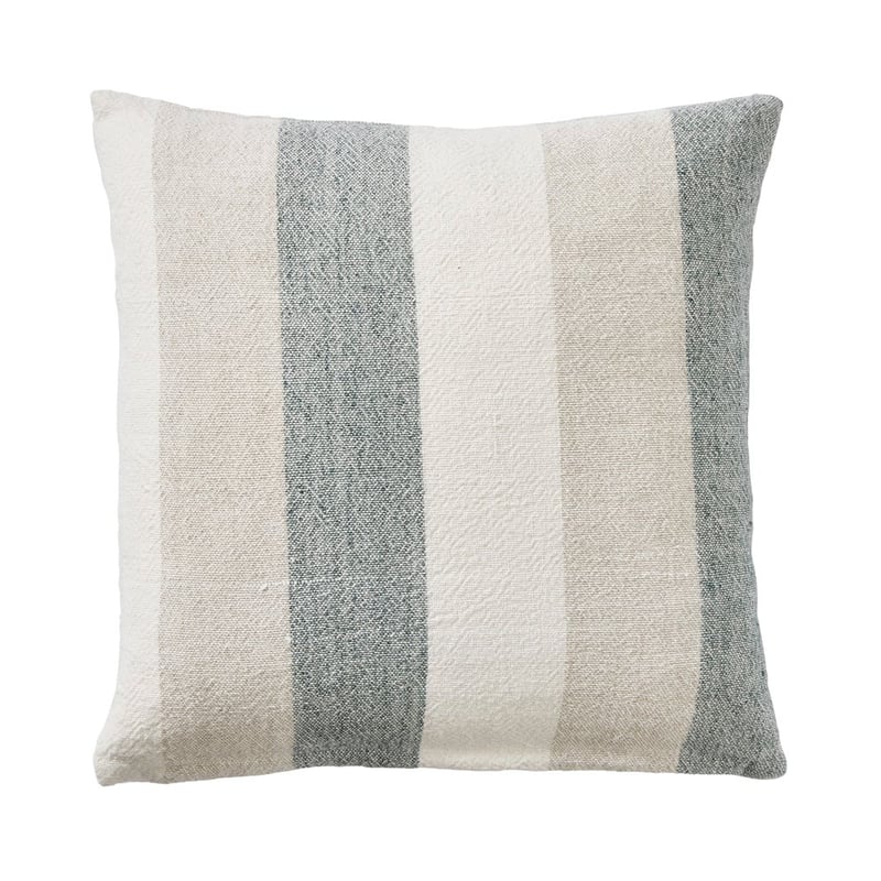 Cabo Natural & Green Stripe Cushion