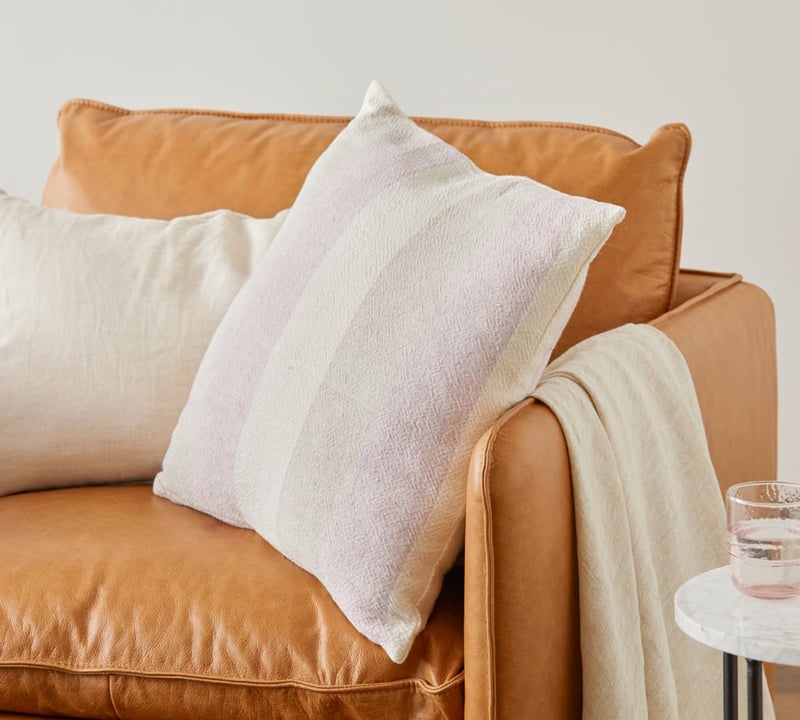Cabo Natural & Lilac Stripe Cushion