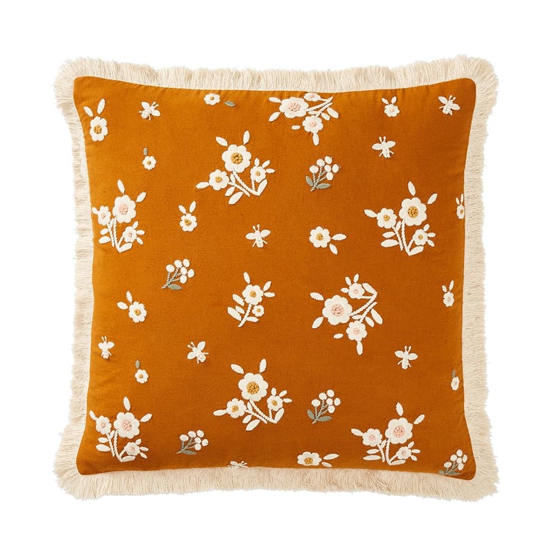 Mia Brown Floral Cushion