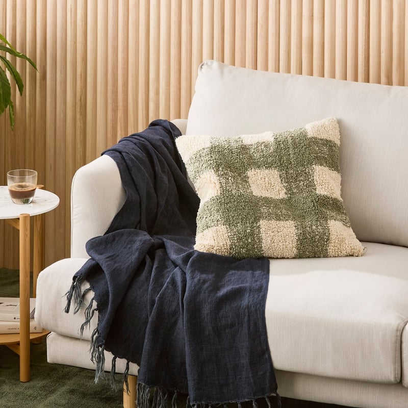 Sadie Forest Check Cushion