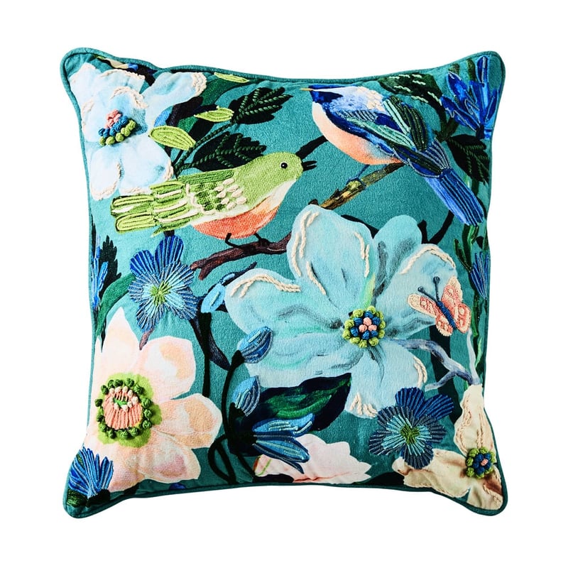 Picardy Blue Velvet Cushion