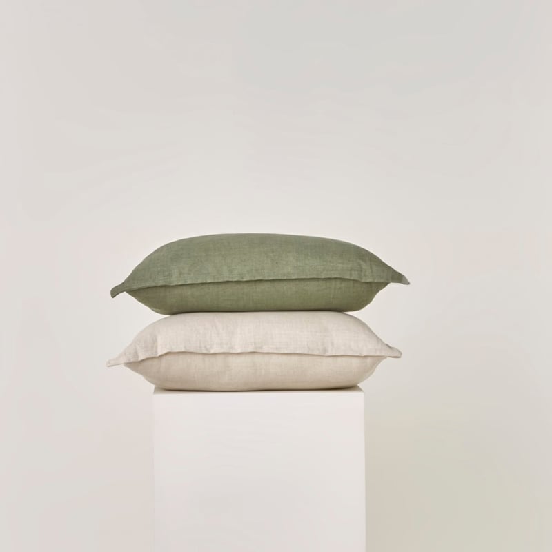Jamie Linen Natural Long Cotton Cushion