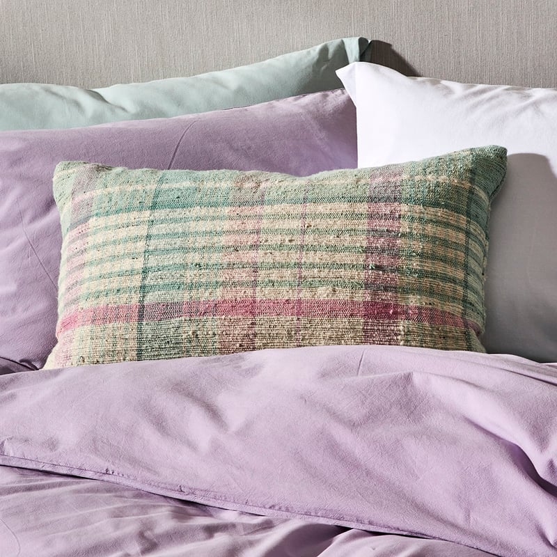 Robbie Green Check Cushion