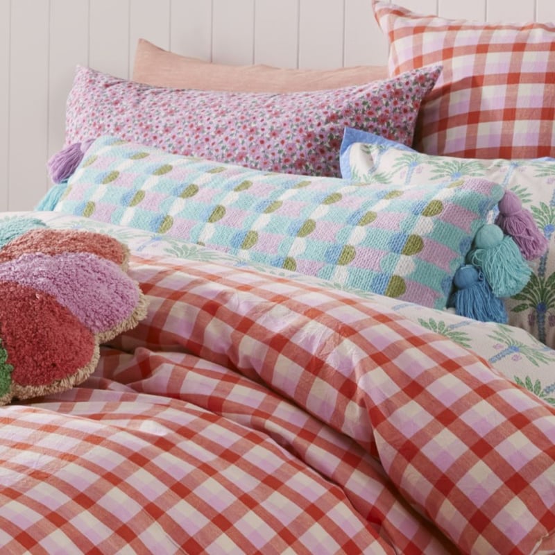 Panama Geo Blue Long Cushion