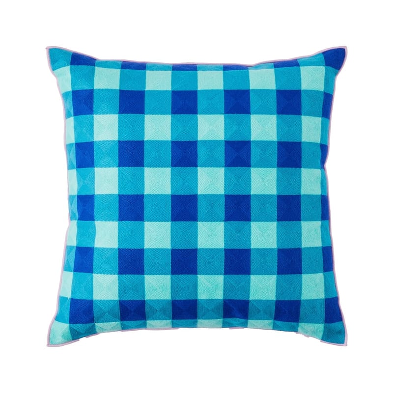 Sia Green Check Cushion
