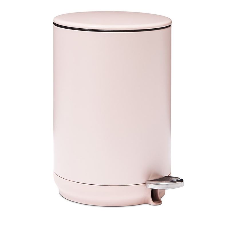 Round Blush Metal Dust Bin 