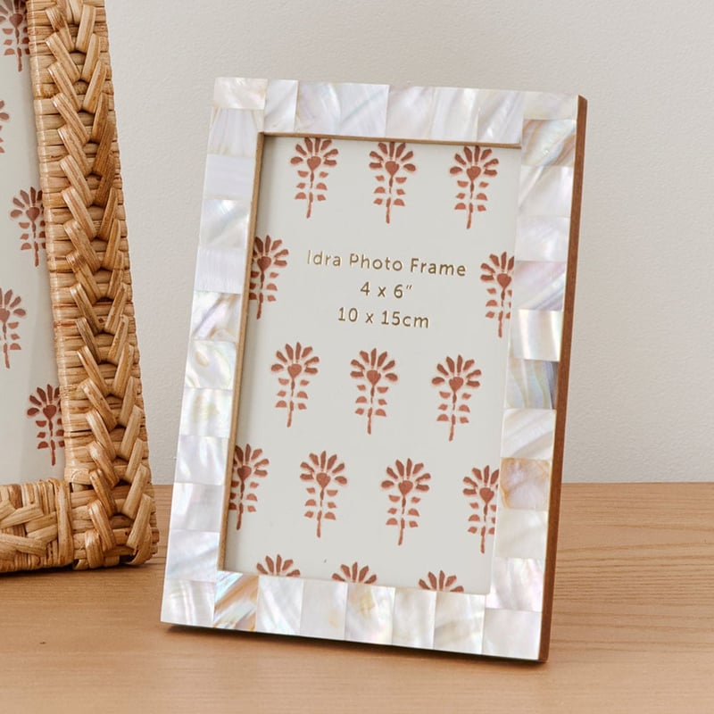 Idra White Mother of Pearl Photo Frame