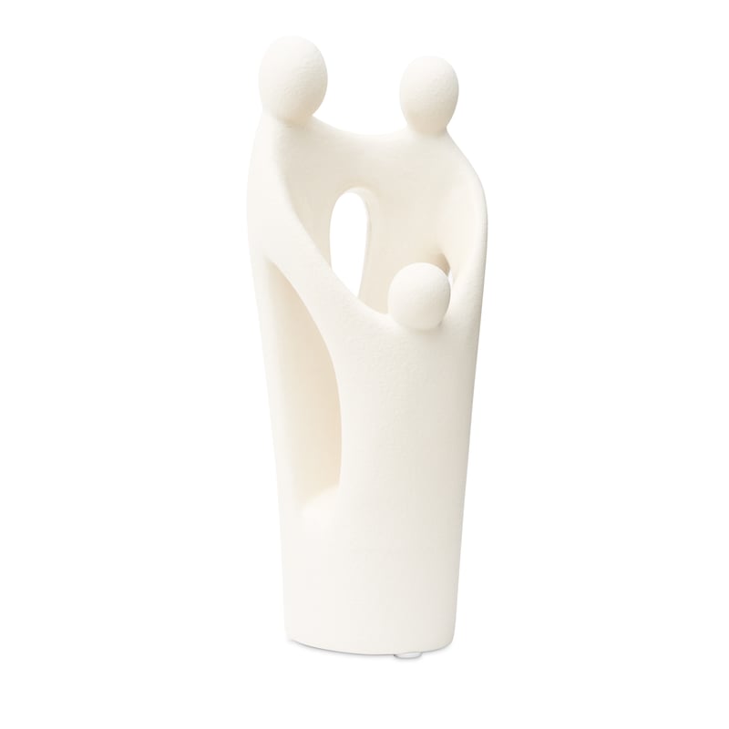 Togetherness Holding Arms White Statue