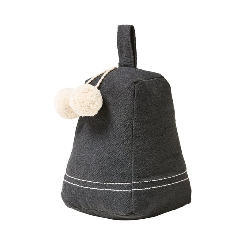 Lottie Charcoal & White Door Stop