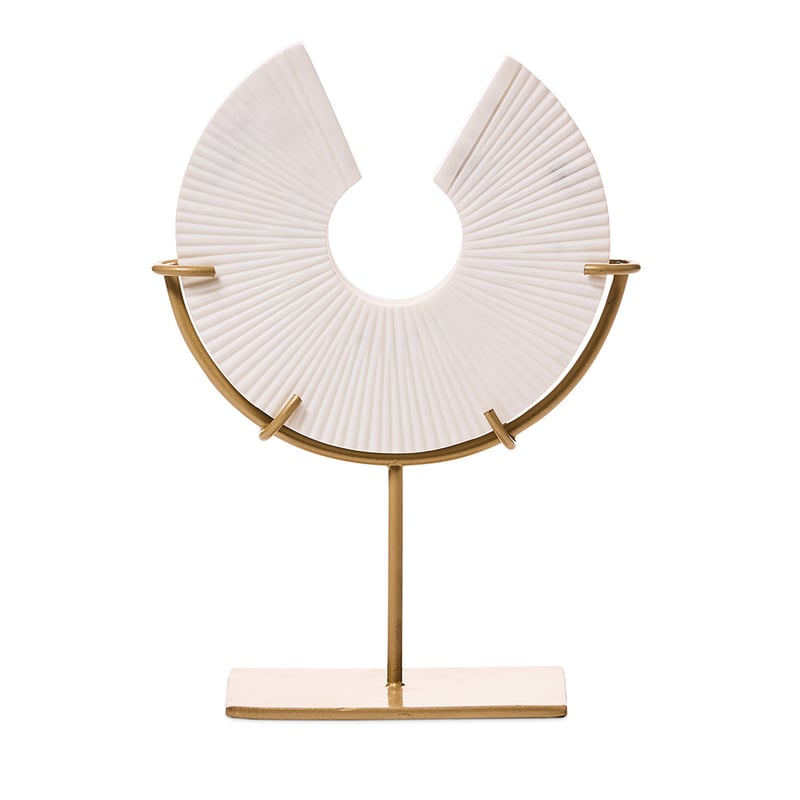 Lido Disc Crescent White Statue