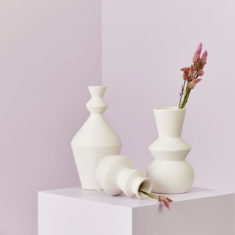 Angular White Vase