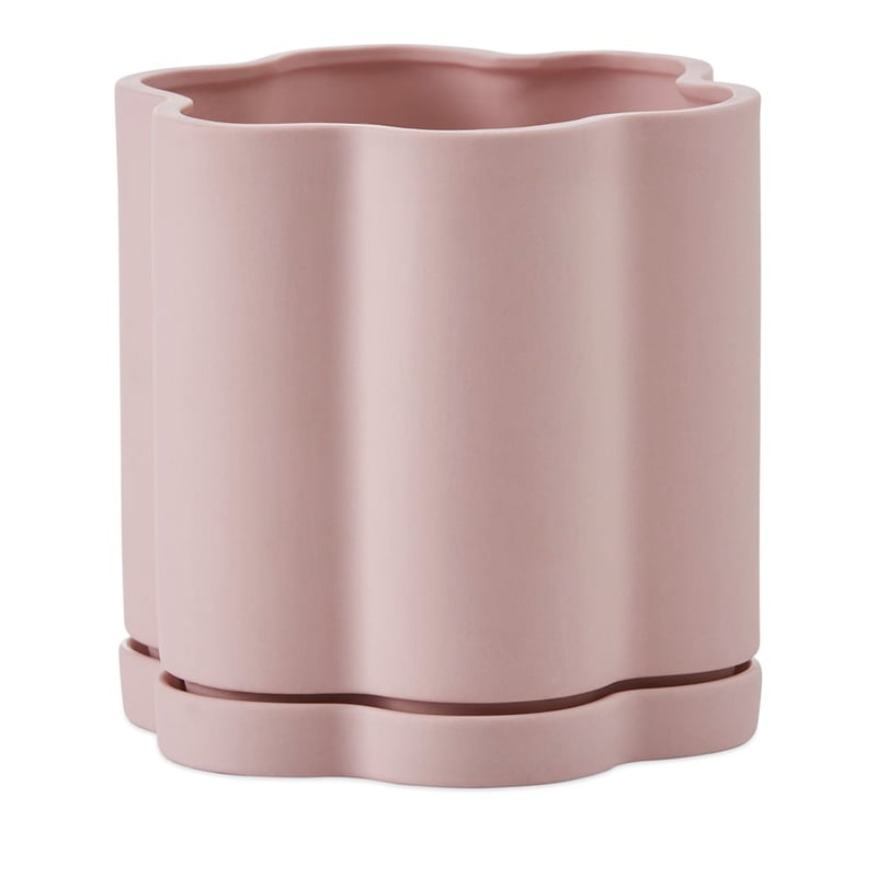 Flower Pink Pot & Saucer