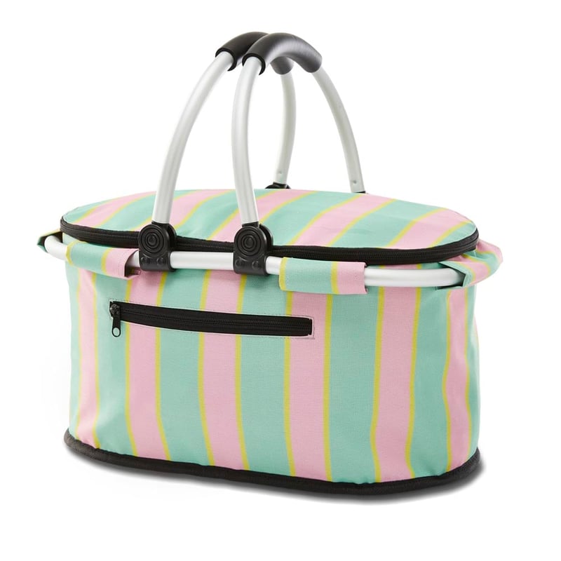Summer Stripe Shopping Basket