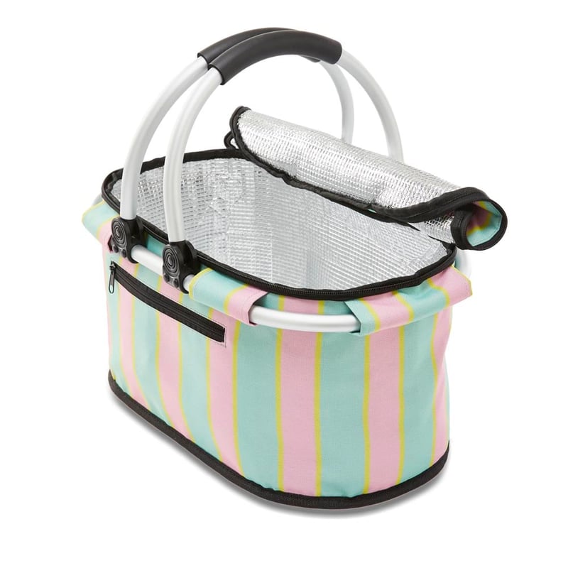Summer Stripe Shopping Basket