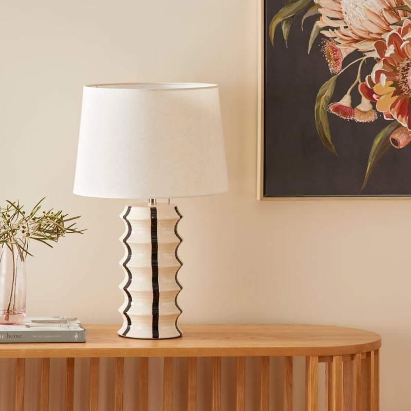 Carmen Natural & Black Table Light