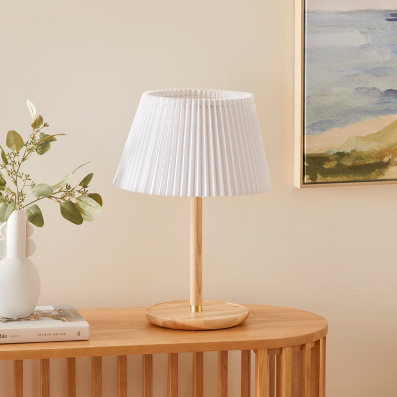 Savoy White & Natural Table Light