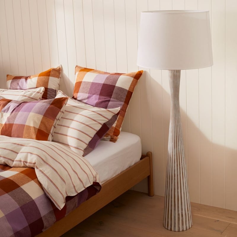 Byron Natural & White Floor Light