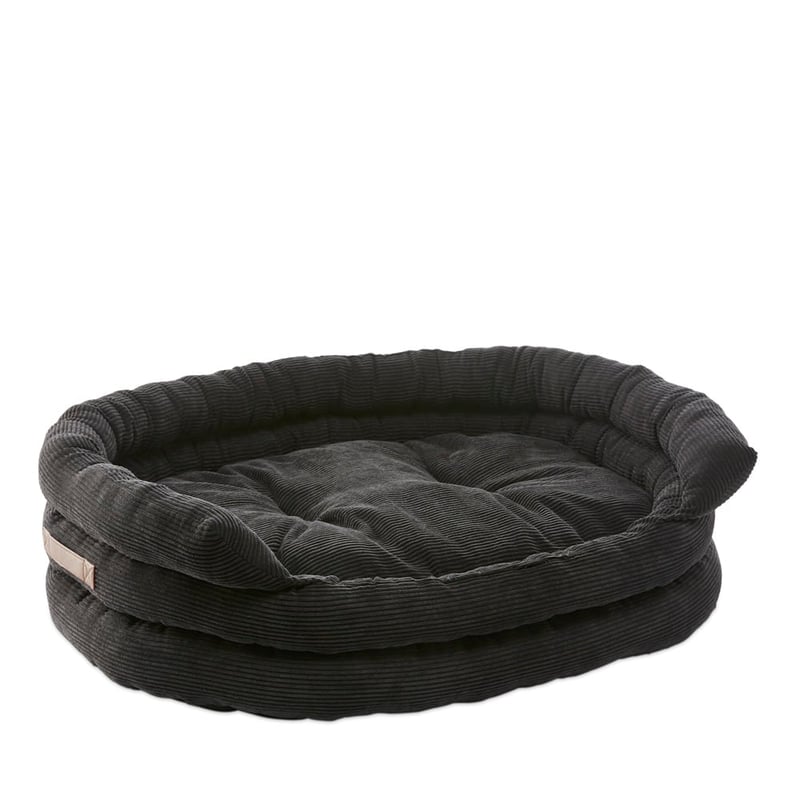 Ziggy Black Corduroy Pet Bed