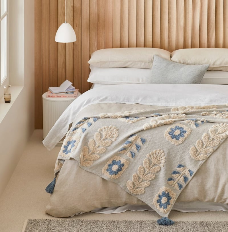 Kauai Blue Knitted Throw