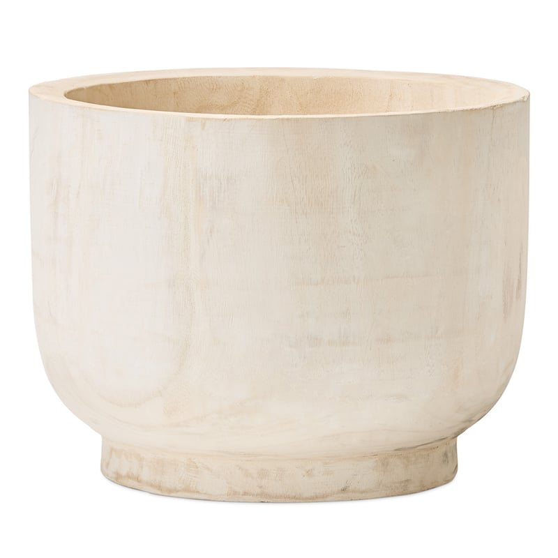 Jasper White Wash Timber Pot