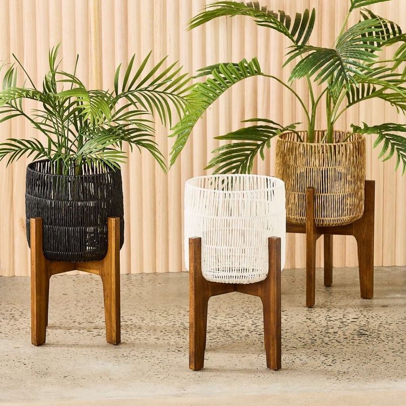 Navada White Plant Stand