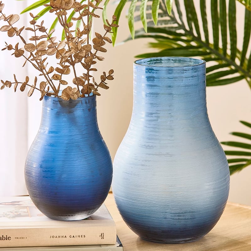 Brushed Blue Vase