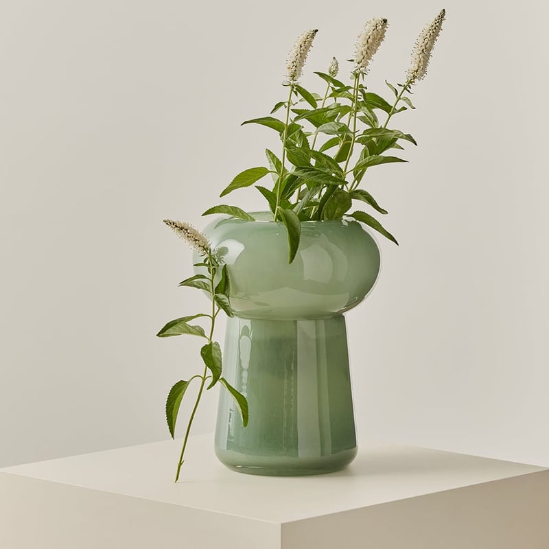 Tuba Green Vase