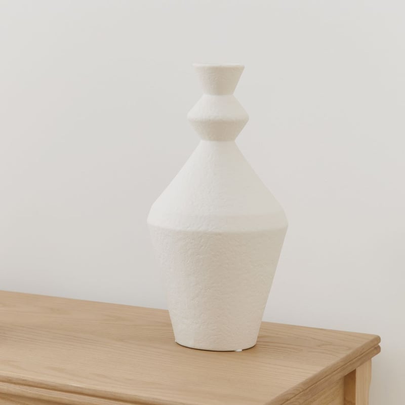 Angular White Vase