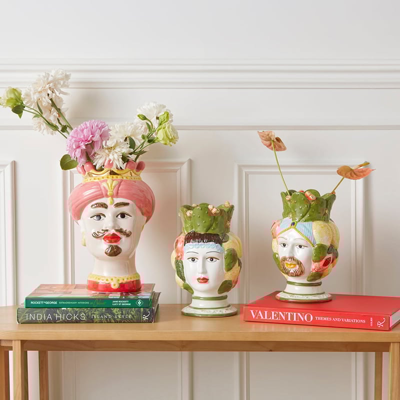 Mondello Head Green Vase