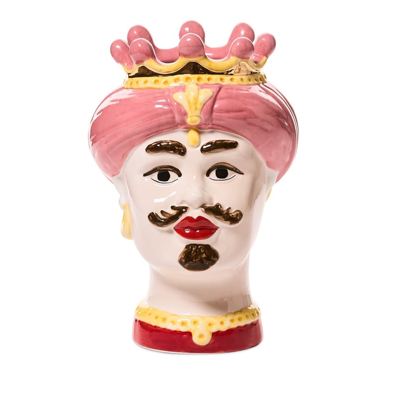 Mondello Head Pink & White Vase