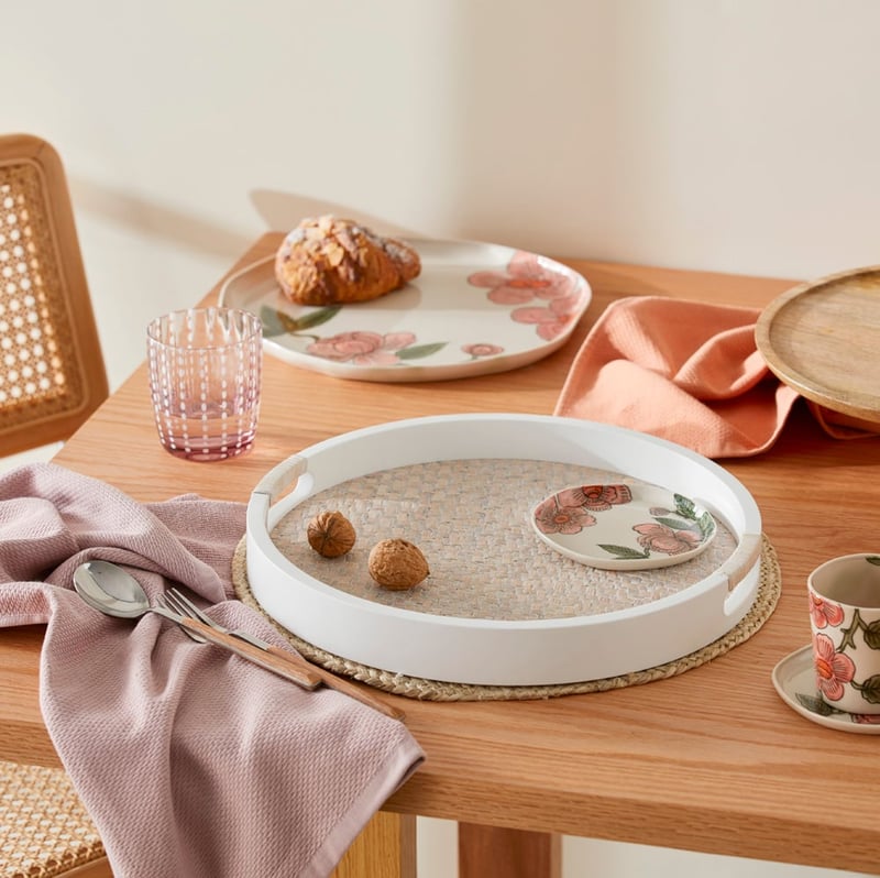 Hampton White & White Wash Tray 