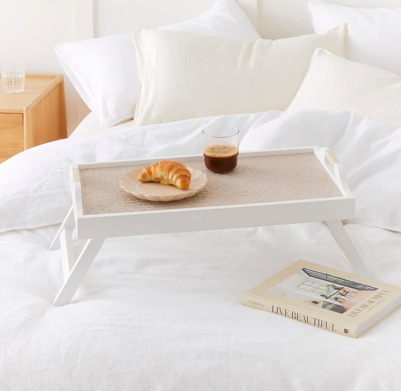 Hampton White & White Wash Tray 