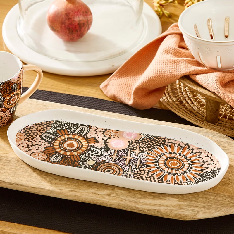 Cungelella Wadjin Ceramic Oval Serving Platter