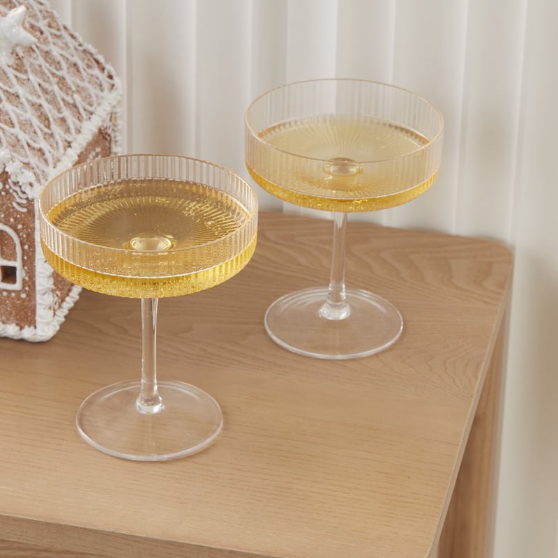 Hudson Clear Champagne Glass Pack of 2