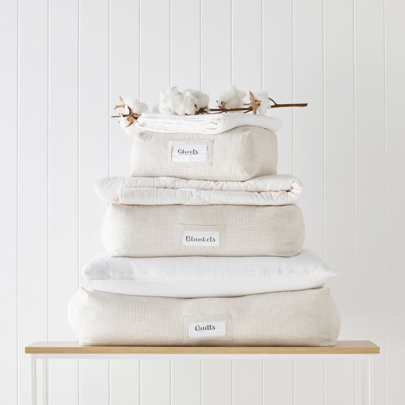 Cotton Linen Waffle Storage Bags