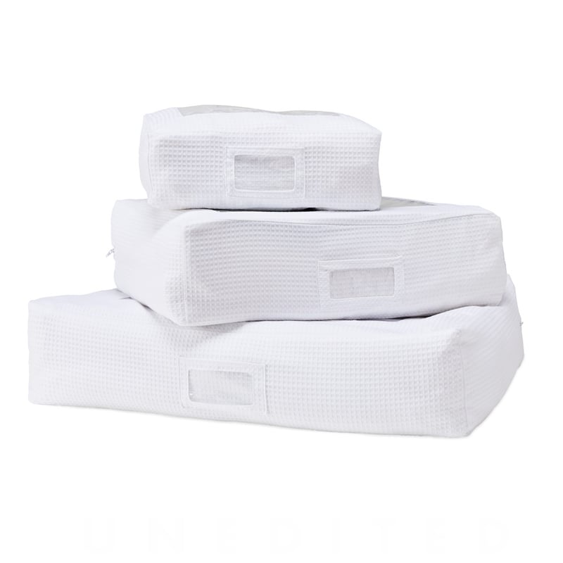 Cotton White Waffle Storage Bags
