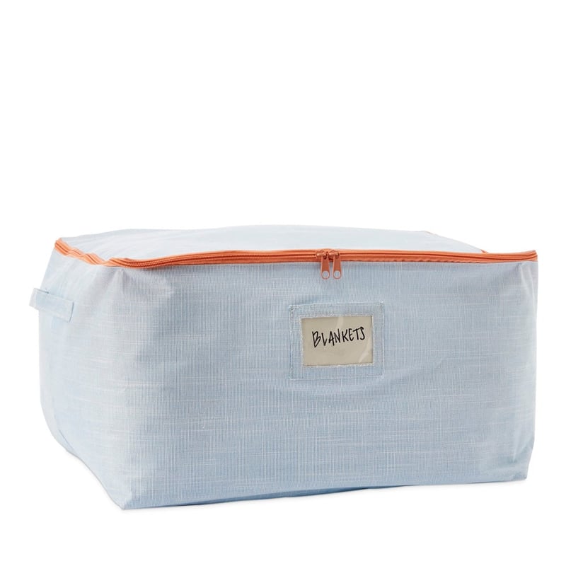 Chambray Blue & Orange Contrast Storage Bags
